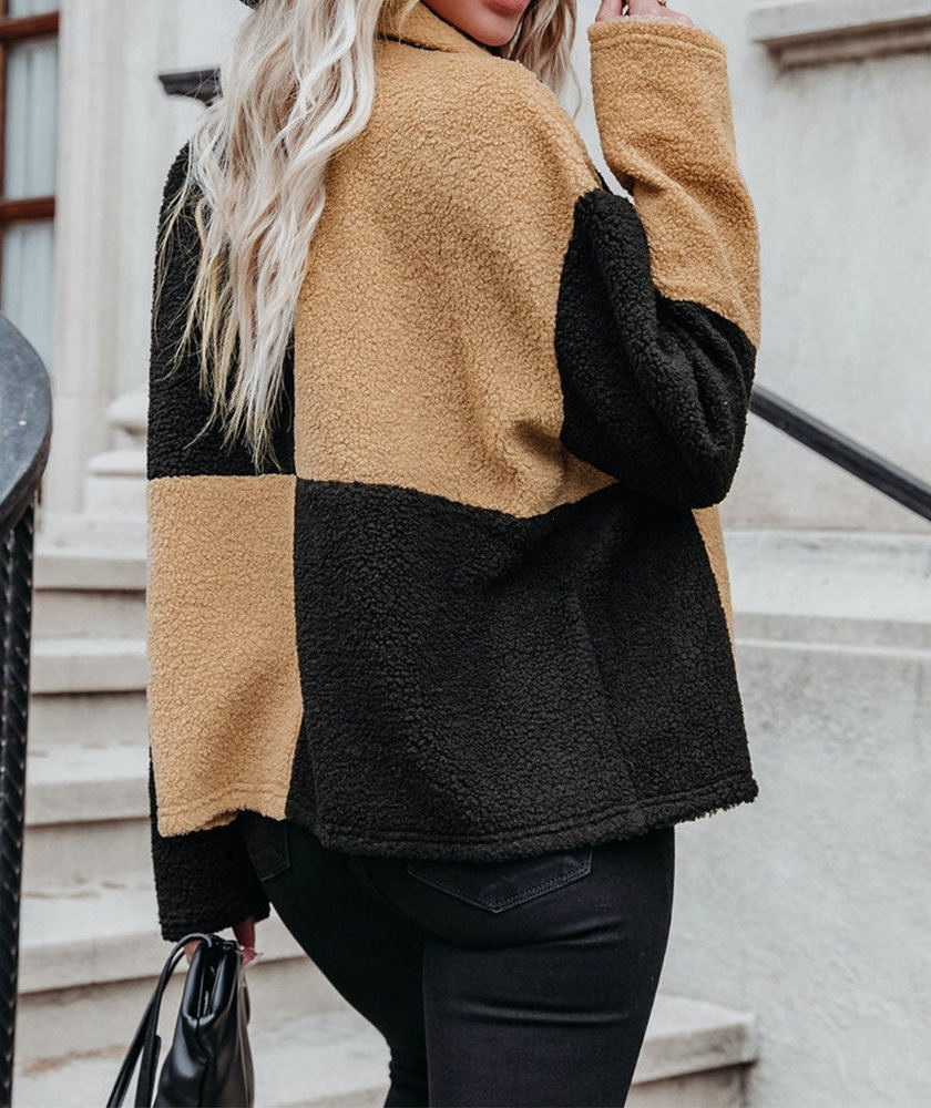 Checkered Sherpa Jacket