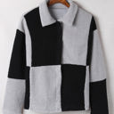 Small Gray Checkered Sherpa Jacket