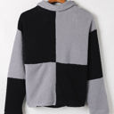 Small Gray Checkered Sherpa Jacket