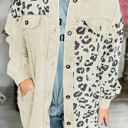 Large Neutral Leopard Corduroy Jacket