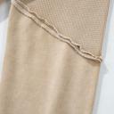  Solid Waffle Knit Patchwork Raglan Sleeve Sweatshirt