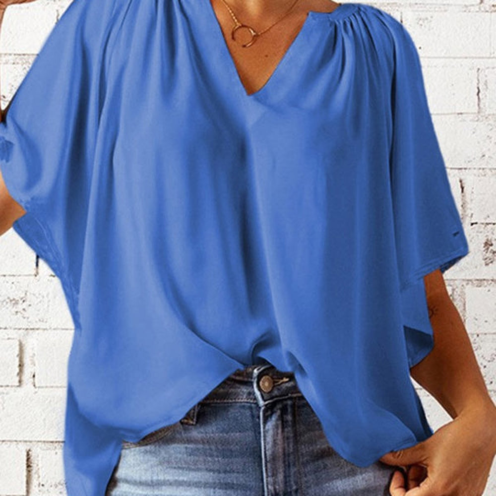 V Neck Draped Top