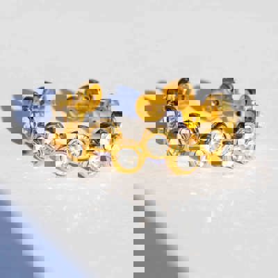 Stones of Constellation Open Gold Ring