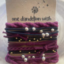 Black and Burgundy Set  Boho Hair Tie Bracelets