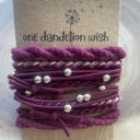 Burgundy Set  Boho Hair Tie Bracelets