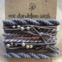 Grey Set  Boho Hair Tie Bracelets