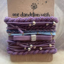 Mauve Set  Boho Hair Tie Bracelets