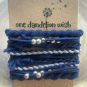 Navy Set  Boho Hair Tie Bracelets