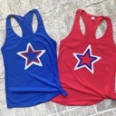  Glitter Star Patriotic Racerback Tank Tops