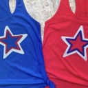  Glitter Star Patriotic Racerback Tank Tops