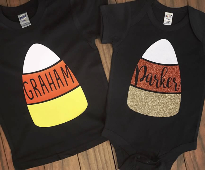 Personalized Candy Corn Toddler Tees