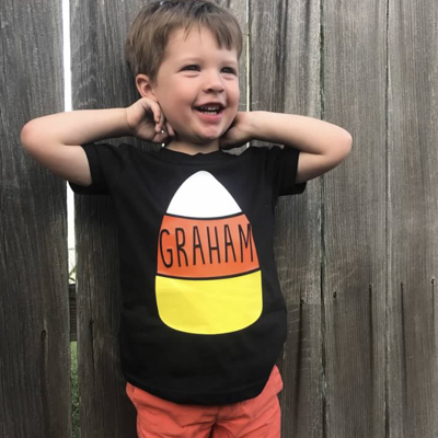 Personalized Candy Corn Toddler Tees