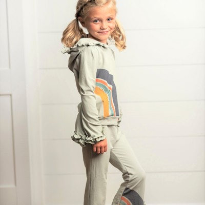 Girls Hooded Ruffle Sets