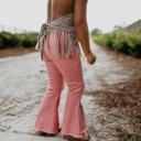  Pink Denim Flare Pant