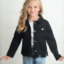  Black Fringe Denim Jacket