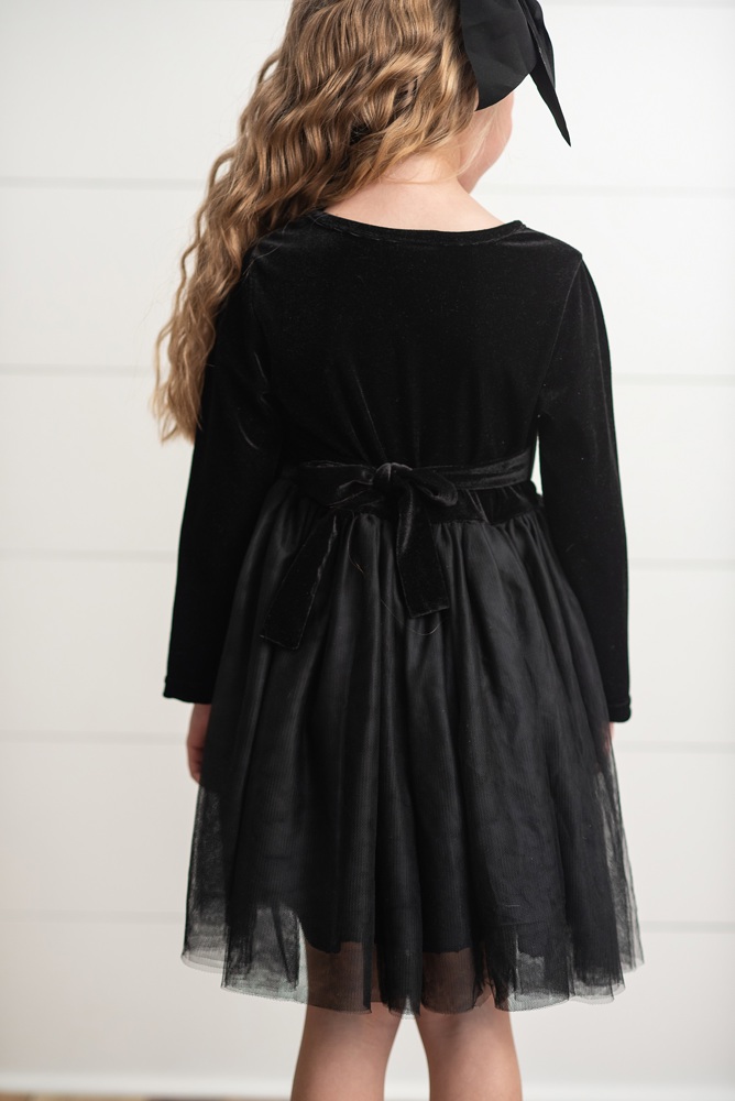 Black Velvet Tulle Dress