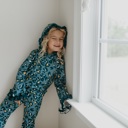  Blue Leopard Hooded Set