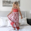  Kids Mauve Holiday Christmas Lounge Gown