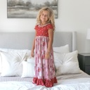  Kids Mauve Holiday Christmas Lounge Gown