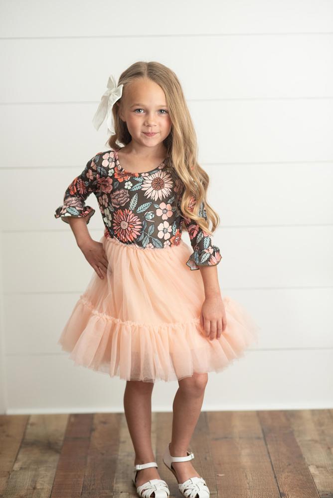 Peach Tulle Dress