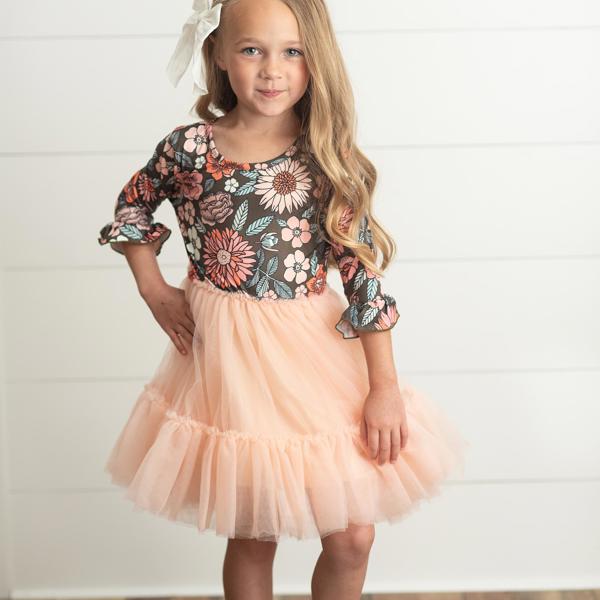 Peach Tulle Dress