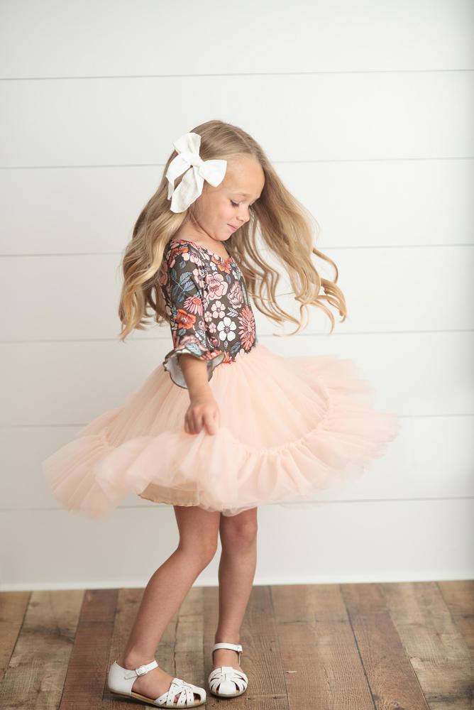 Peach Tulle Dress