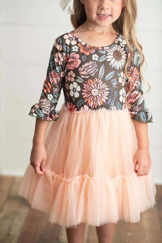 Peach Tulle Dress