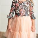  Peach Tulle Dress