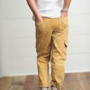  Khaki Denim Cargo Pant