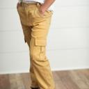  Khaki Denim Cargo Pant