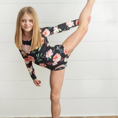 Black Floral Leotard