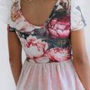  Kids Vintage Peonie Floral Dance Skirted Twirl Leotard