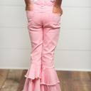  Light Pink Ruffle Denim Jean Pant