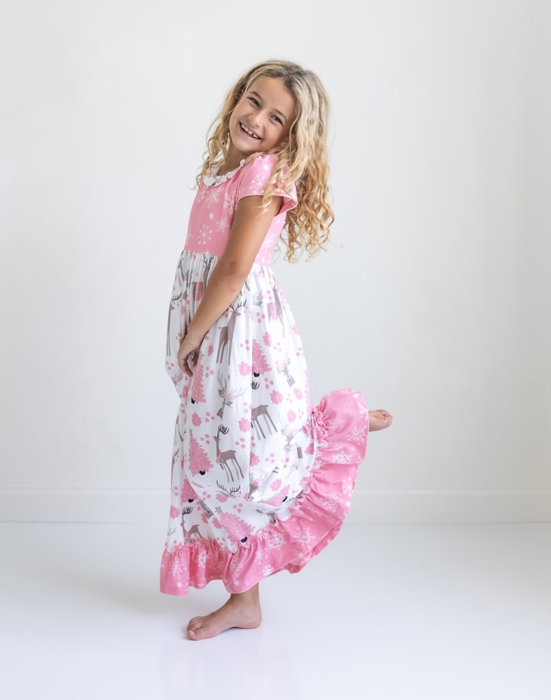 Pink Deer Lounge Play Gown