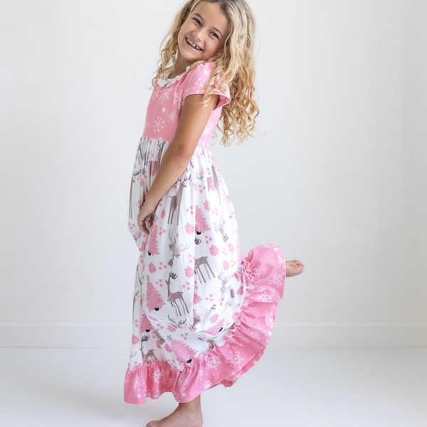 Pink Deer Lounge Play Gown