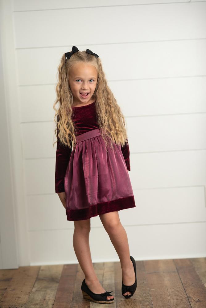 Plum Velvet Tie Dress