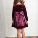  Plum Velvet Tie Dress