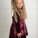  Plum Velvet Tie Dress