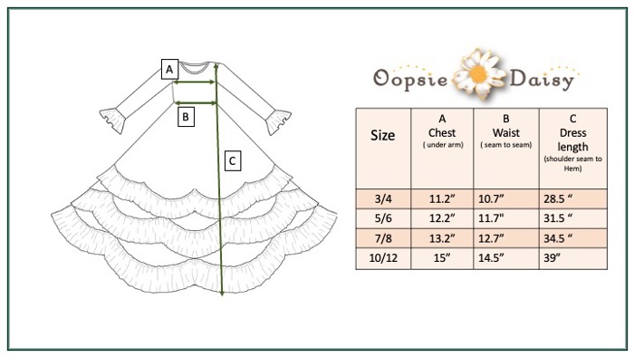 Girls Winter Rose Floral Long Sleeve Ruffles Dress
