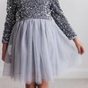  Sequin Silver Dress