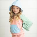  Color Block Hooded Set