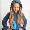  Navy Rainbow Hooded Set