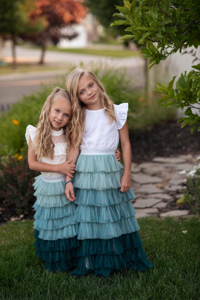 Tiered Teal Tulle Skirt