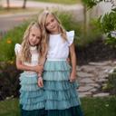  Tiered Teal Tulle Skirt