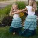  Tiered Teal Tulle Skirt