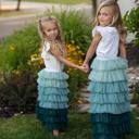  Tiered Teal Tulle Skirt