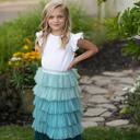  Tiered Teal Tulle Skirt