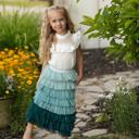  Tiered Teal Tulle Skirt