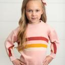  Kids Pink Rainbow Crew Neck Sweater