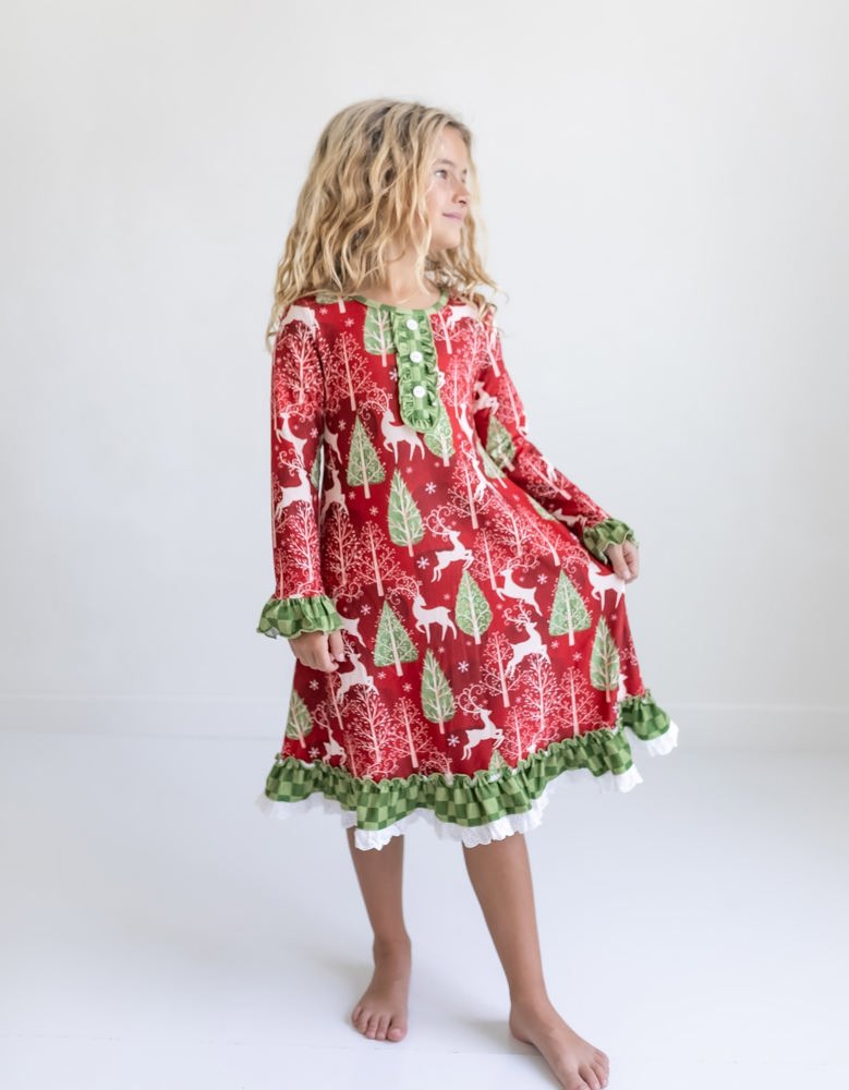 Christmas Deer Lounge Play Gown